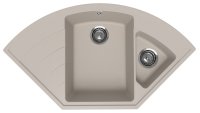 Кухонная мойка Ulgran Marta 1000 Marta 1000-02 100x55 из кварцевого композита, бежевый