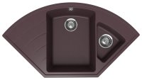 Кухонная мойка Ulgran Marta 1000 Marta 1000-06 100x55 из кварцевого композита, коричневый