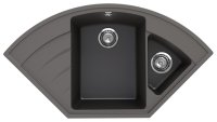 Кухонная мойка Ulgran Marta 1000 Marta 1000-09 100x55 из кварцевого композита, серый