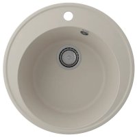 Кухонная мойка Ulgran Quartz nora Nora 485-02 49x49 из кварцевого композита, бежевый
