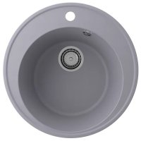 Кухонная мойка Ulgran Quartz nora Nora 485-05 49x49 из кварцевого композита, серый
