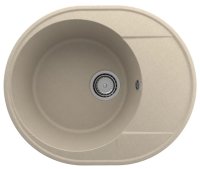 Кухонная мойка Ulgran Quartz nora Nora 585-03 59x49 из кварцевого композита, бежевый