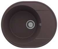 Кухонная мойка Ulgran Quartz nora Nora 585-06 59x49 из кварцевого композита, коричневый