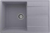 Кухонная мойка Ulgran Quartz prima Prima 750-05 75x50 из кварцевого композита, серый