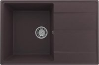 Кухонная мойка Ulgran Quartz prima Prima 750-06 75x50 из кварцевого композита, коричневый