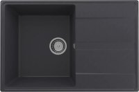 Кухонная мойка Ulgran Quartz prima Prima 750-08 75x50 из кварцевого композита, черный