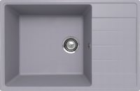 Кухонная мойка Ulgran Prima 760 Prima 760-05 76x50 из кварцевого композита, серый