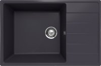 Кухонная мойка Ulgran Prima 760 Prima 760-08 76x50 из кварцевого композита, черный