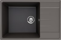 Кухонная мойка Ulgran Prima 760 Prima 760-09 76x50 из кварцевого композита, серый