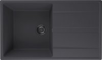 Кухонная мойка Ulgran Quartz prima Prima 850-08 85x50 из кварцевого композита, черный
