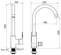 Смеситель для кухни KNOTLOR Ergofit KN-31, хром