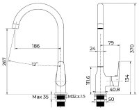 Смеситель для кухни KNOTLOR Pulse KN-51, хром