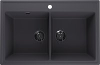 Кухонная мойка Ulgran Quartz ruma Ruma 780-08 78x51 из кварцевого композита, черный