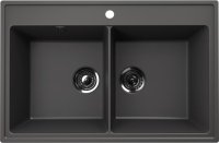 Кухонная мойка Ulgran Quartz ruma Ruma 780-09 78x51 из кварцевого композита, серый