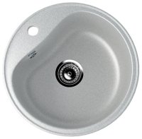 Кухонная мойка Ulgran U-100 U-100-310 49x49 из искусственного камня, серый