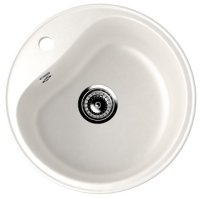 Кухонная мойка Ulgran U-100 U-100-341 49x49 из искусственного камня, белый