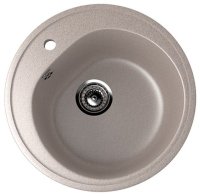 Кухонная мойка Ulgran U-101 U-101-302 50x50 из искусственного камня, песочный