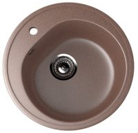 Кухонная мойка Ulgran U-101 U-101-307 50x50 из искусственного камня, коричневый
