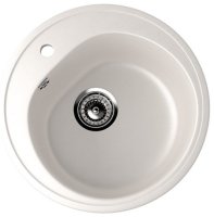 Кухонная мойка Ulgran U-101 U-101-331 50x50 из искусственного камня, белый