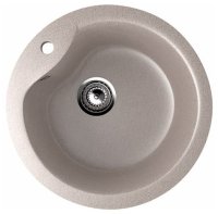 Кухонная мойка Ulgran U-102 U-102-302 48x48 из искусственного камня, песочный