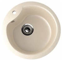Кухонная мойка Ulgran U-102 U-102-328 48x48 из искусственного камня, бежевый