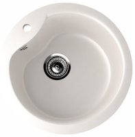 Кухонная мойка Ulgran U-102 U-102-331 48x48 из искусственного камня, белый