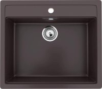 Кухонная мойка Ulgran U-104 U-104-345 56x50 из искусственного камня, коричневый