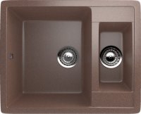 Кухонная мойка Ulgran U-106 U-106-307 60x49 из искусственного камня, коричневый