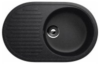 Кухонная мойка Ulgran U-107 U-107-308 72x46 из искусственного камня, черный