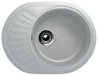 Кухонная мойка Ulgran U-107m U-107m-310 57x45 из искусственного камня, серый
