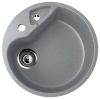 Кухонная мойка Ulgran U-108 U-108-309 51x51 из искусственного камня, серый