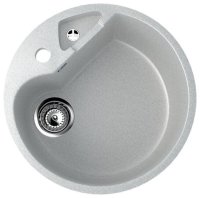 Кухонная мойка Ulgran U-108 U-108-310 51x51 из искусственного камня, серый