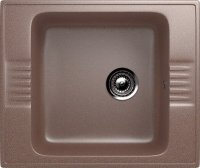Кухонная мойка Ulgran U-204 U-204-307 59x50 из искусственного камня, коричневый