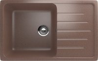 Кухонная мойка Ulgran U-400 U-400-307 75x50 из искусственного камня, коричневый