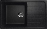 Кухонная мойка Ulgran U-400 U-400-308 75x50 из искусственного камня, черный