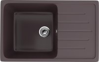 Кухонная мойка Ulgran U-400 U-400-345 75x50 из искусственного камня, коричневый