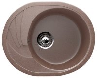 Кухонная мойка Ulgran U-403 U-403-307 57x47 из искусственного камня, коричневый