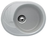 Кухонная мойка Ulgran U-403 U-403-310 57x47 из искусственного камня, серый