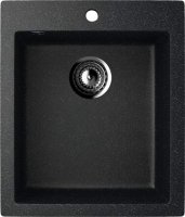 Кухонная мойка Ulgran U-404 U-404-308 42x50 из искусственного камня, черный