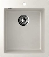 Кухонная мойка Ulgran U-404 U-404-341 42x50 из искусственного камня, белый
