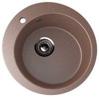 Кухонная мойка Ulgran U-405 U-405-307 50x50 из искусственного камня, коричневый