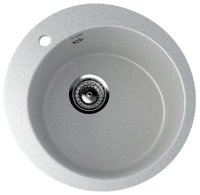 Кухонная мойка Ulgran U-405 U-405-310 50x50 из искусственного камня, серый