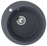 Кухонная мойка Ulgran U-405 U-405-343 50x50 из искусственного камня, серый