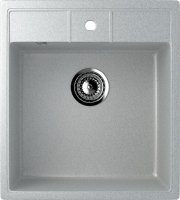 Кухонная мойка Ulgran U-406 U-406-310 45x50 из искусственного камня, серый