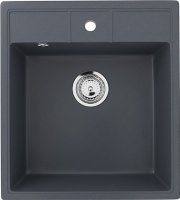 Кухонная мойка Ulgran U-406 U-406-343 45x50 из искусственного камня, серый