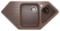 Кухонная мойка Ulgran U-409 U-409-307 97x50 из искусственного камня, коричневый