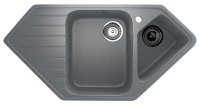 Кухонная мойка Ulgran U-409 U-409-309 97x50 из искусственного камня, серый