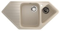 Кухонная мойка Ulgran U-409 U-409-328 97x50 из искусственного камня, бежевый