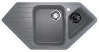 Кухонная мойка Ulgran U-409 U-409-342 97x50 из искусственного камня, серый