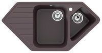 Кухонная мойка Ulgran U-409 U-409-345 97x50 из искусственного камня, коричневый